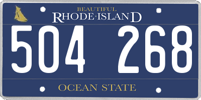 RI license plate 504268