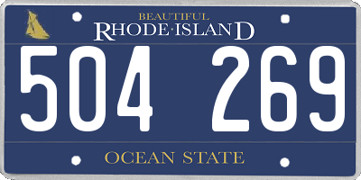 RI license plate 504269