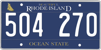 RI license plate 504270