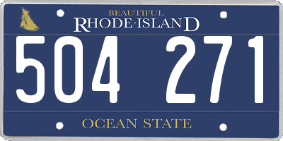 RI license plate 504271