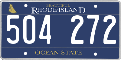 RI license plate 504272