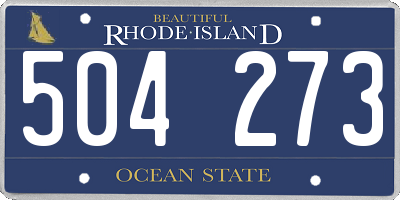 RI license plate 504273