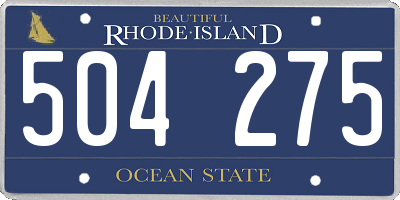 RI license plate 504275