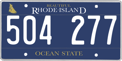 RI license plate 504277