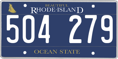 RI license plate 504279