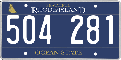 RI license plate 504281