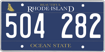 RI license plate 504282