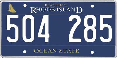 RI license plate 504285
