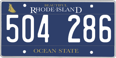 RI license plate 504286