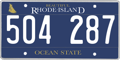 RI license plate 504287