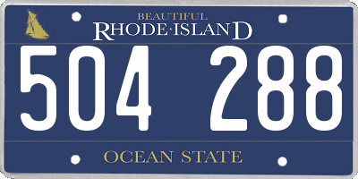 RI license plate 504288