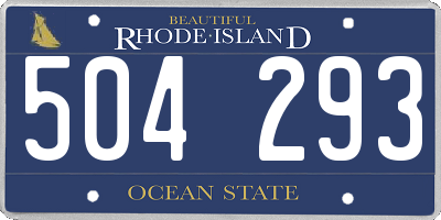 RI license plate 504293