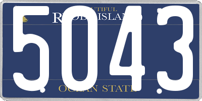 RI license plate 5043