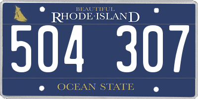 RI license plate 504307