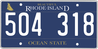 RI license plate 504318