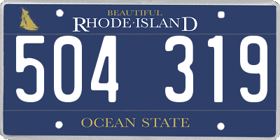 RI license plate 504319