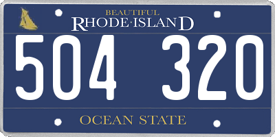 RI license plate 504320