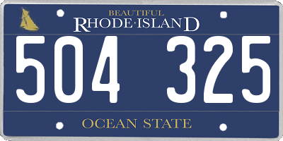 RI license plate 504325