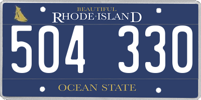 RI license plate 504330