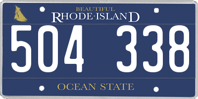 RI license plate 504338
