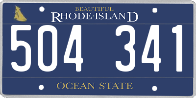 RI license plate 504341