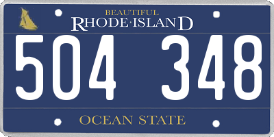 RI license plate 504348