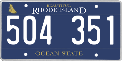 RI license plate 504351
