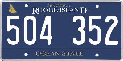 RI license plate 504352
