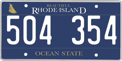 RI license plate 504354