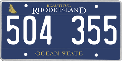 RI license plate 504355