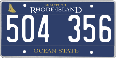 RI license plate 504356