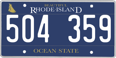 RI license plate 504359