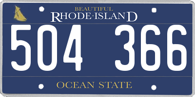 RI license plate 504366
