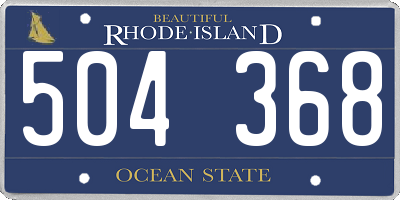 RI license plate 504368