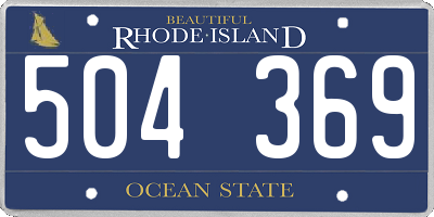 RI license plate 504369