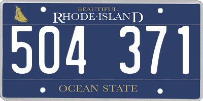 RI license plate 504371