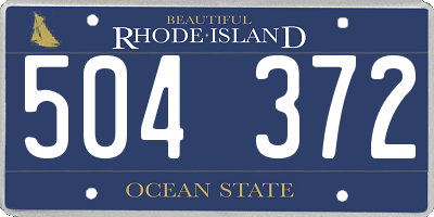 RI license plate 504372