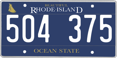 RI license plate 504375
