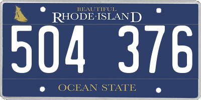 RI license plate 504376