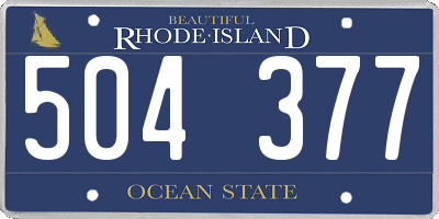 RI license plate 504377