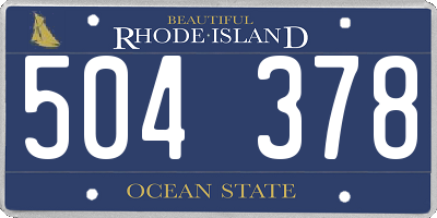 RI license plate 504378