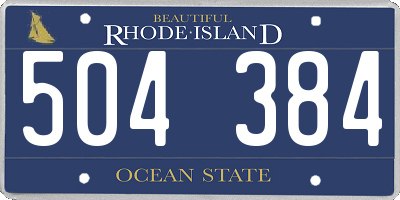 RI license plate 504384