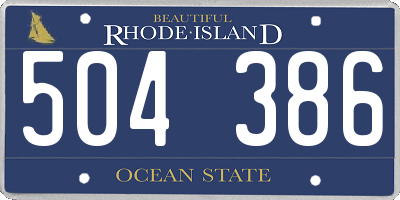 RI license plate 504386