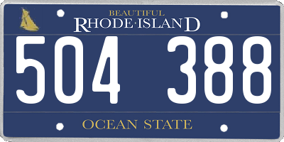 RI license plate 504388