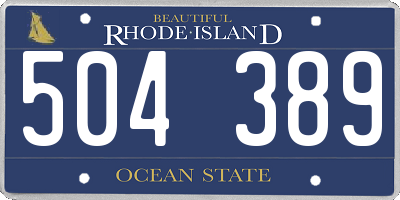 RI license plate 504389