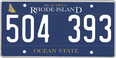 RI license plate 504393