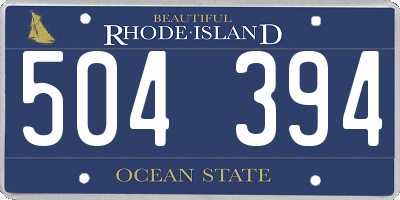 RI license plate 504394