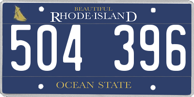 RI license plate 504396