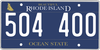 RI license plate 504400