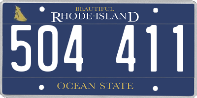 RI license plate 504411